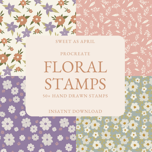 Hand-Drawn Floral Stamps