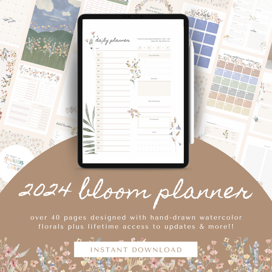 UPDATE : Undated & 2025 Monthly Grid : Bloom Planner