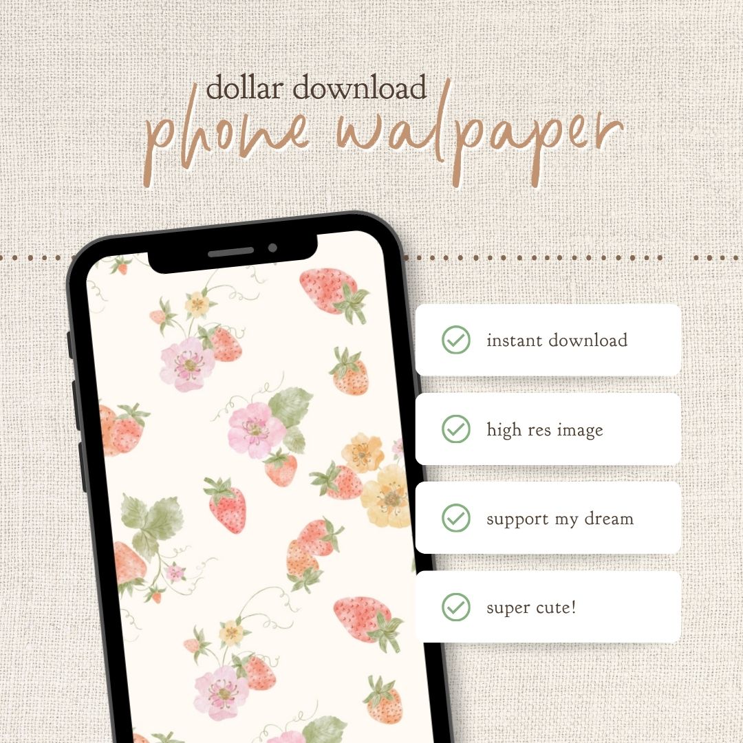 Instant Download : Phone Wallpaper : Berries & Blooms