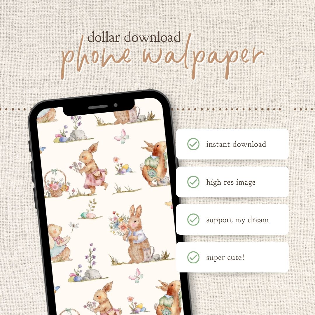 Instant Download : Phone Wallpaper : Easter Critters