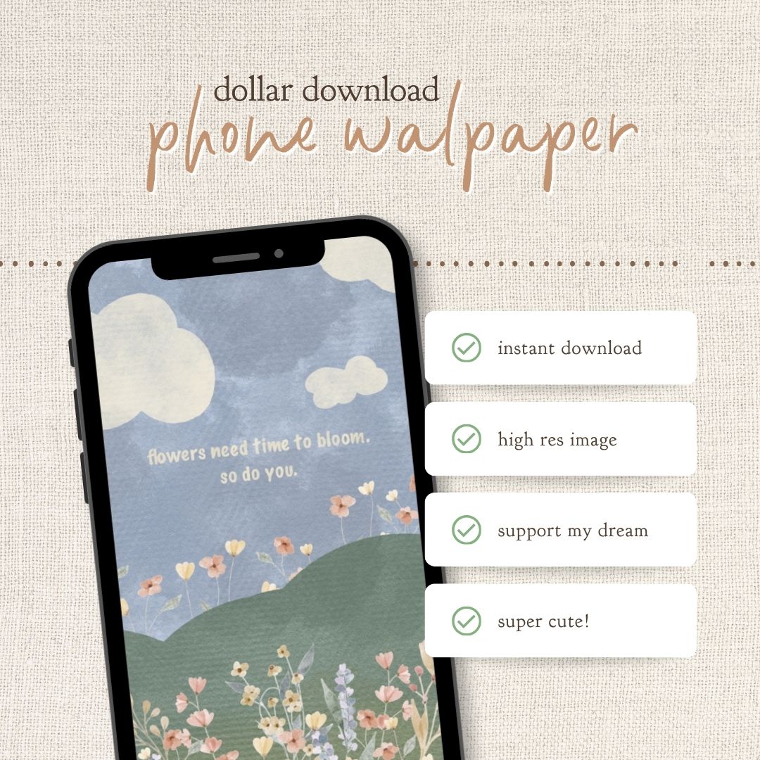 Instant Download : Phone Wallpaper : Flowers Bloom