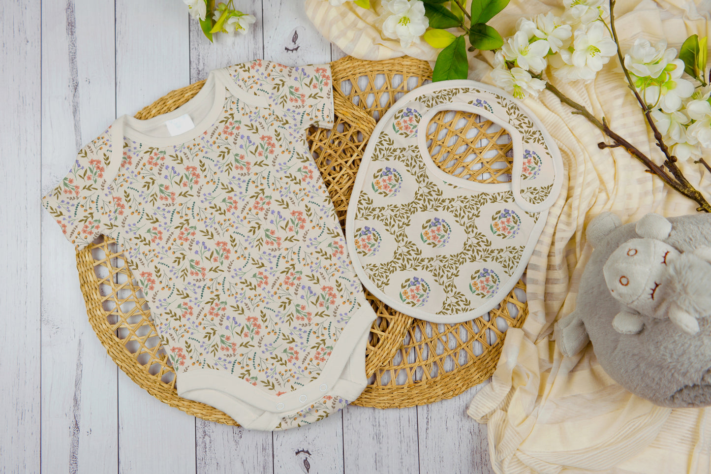 Spring Meadow - Spring Dainty Flowers - Fabric by the yard starting at