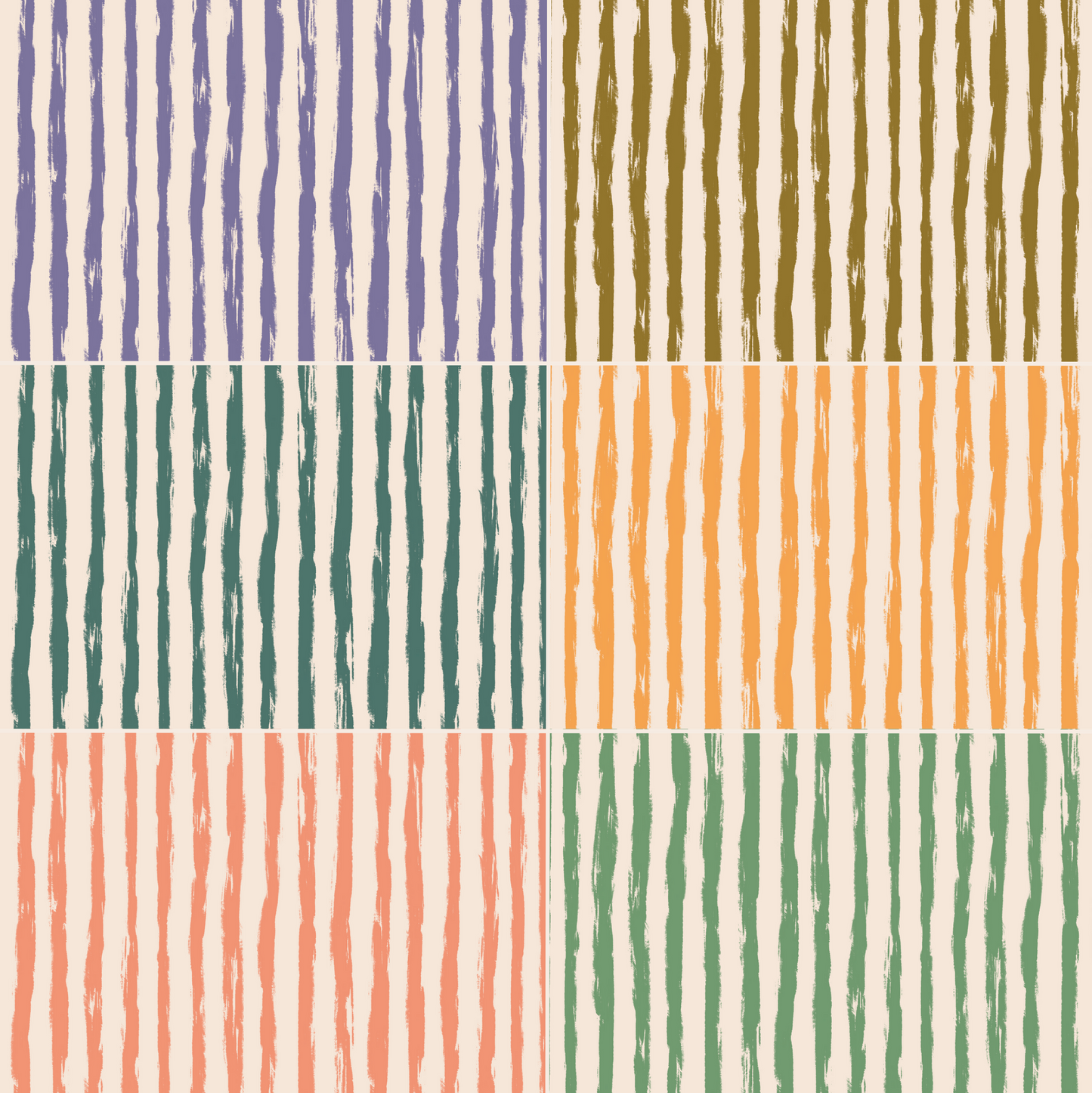 Spring Meadow - Stripes - Fabric by the yard starting at