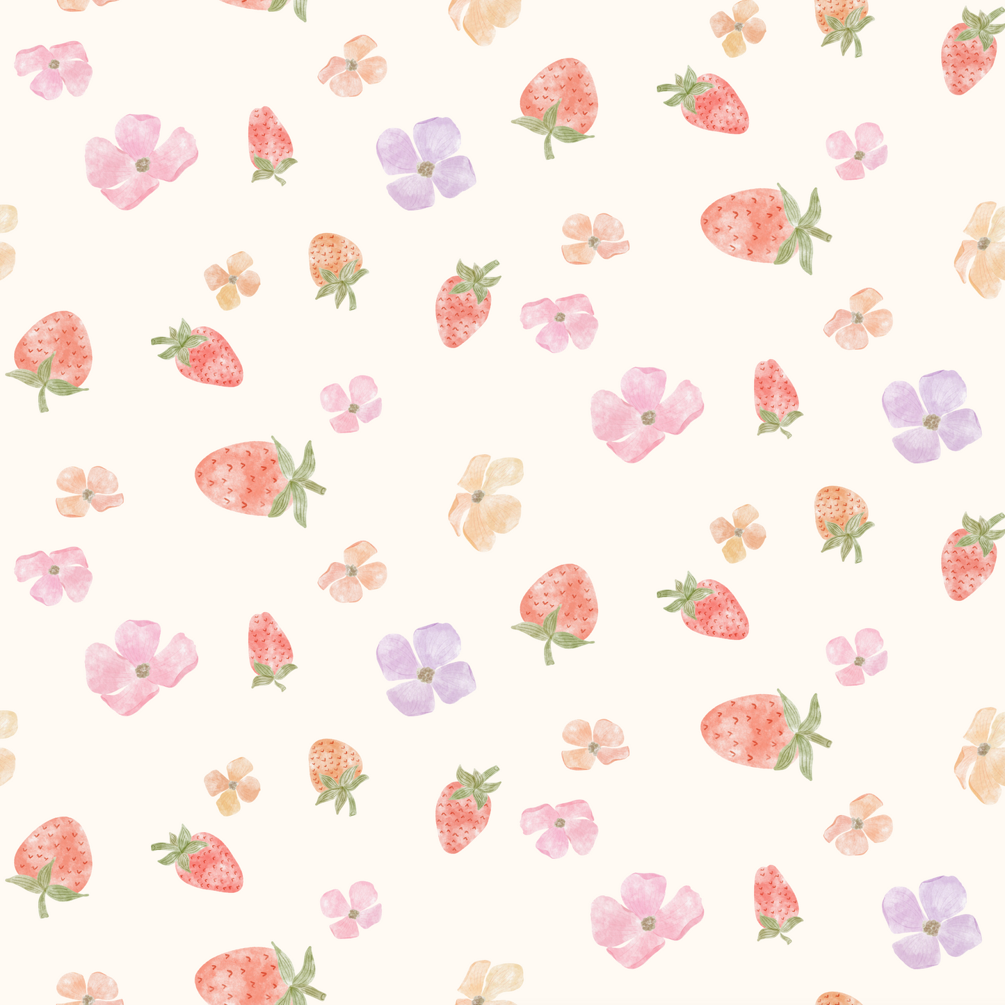 Tiny Blooms : Flowers & Berries - Fabric by the yard starting at