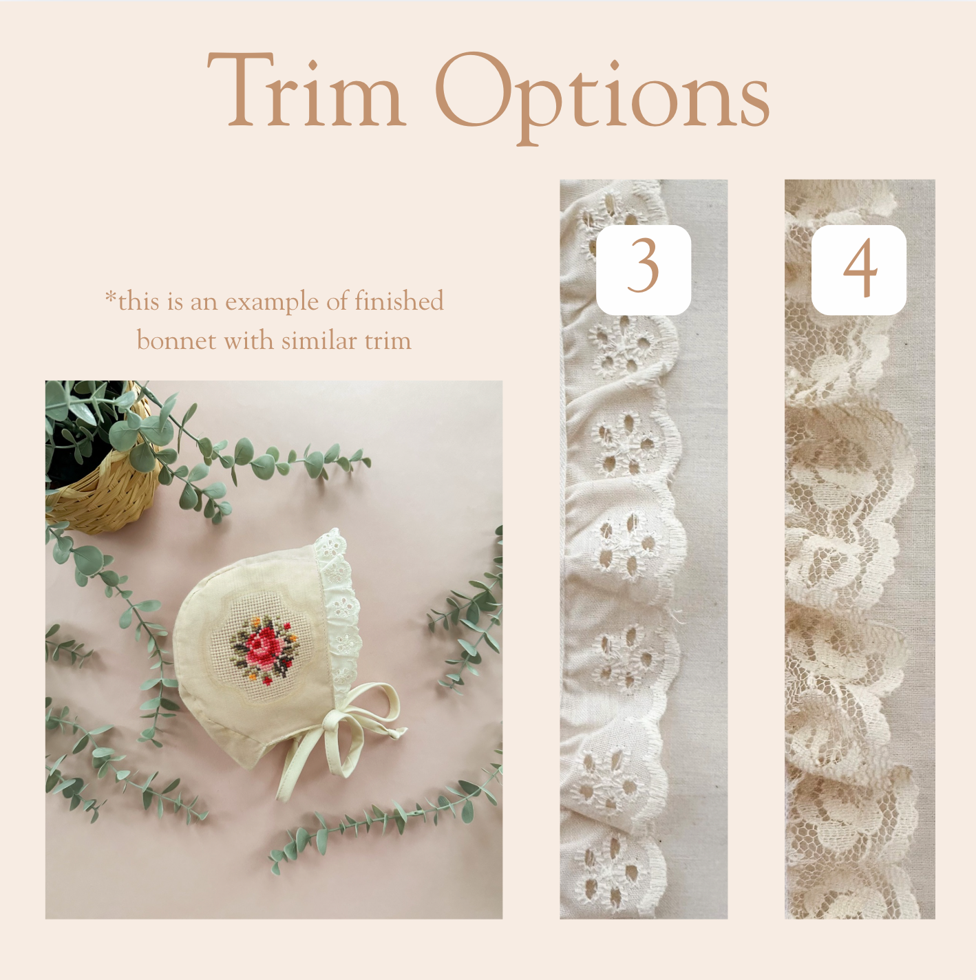 Vintage Bloom - Choose your size & trim