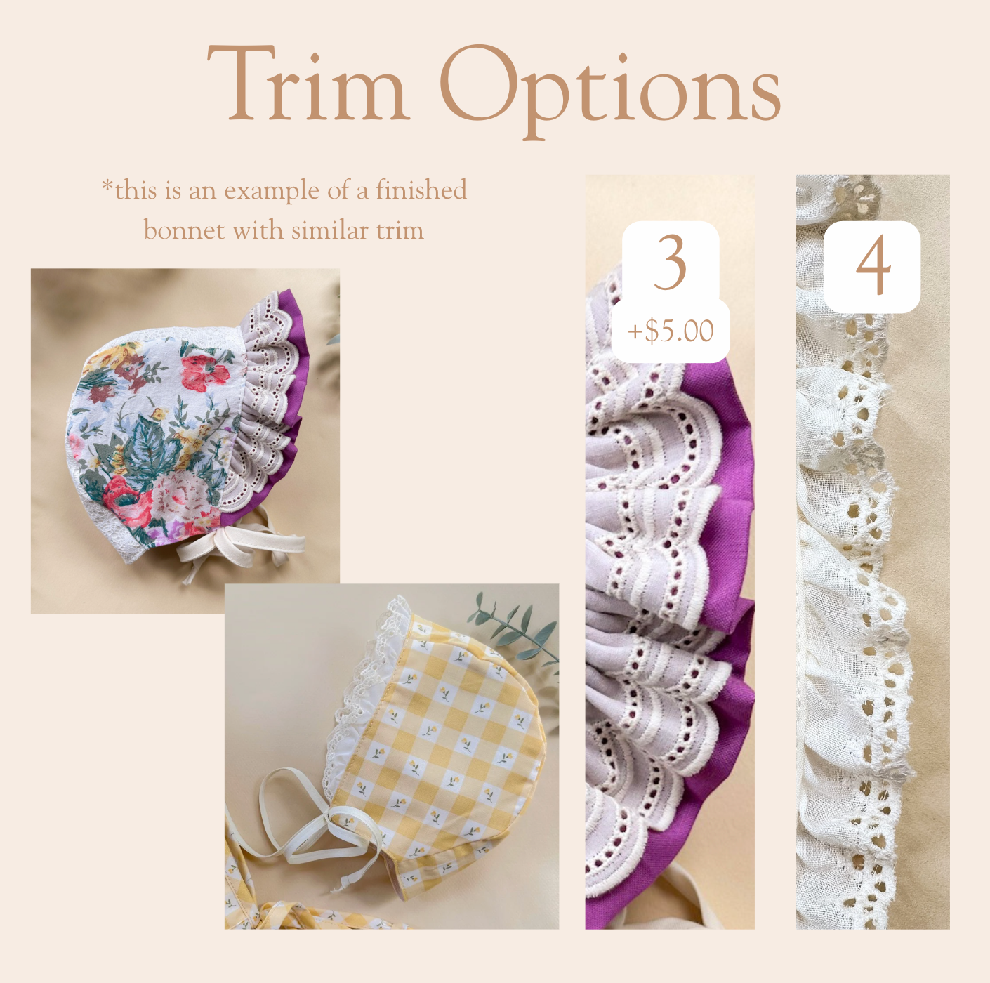 Sadie - Choose your size & trim
