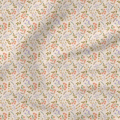 Spring Meadow - Spring Dainty Flowers - Fabric by the yard starting at