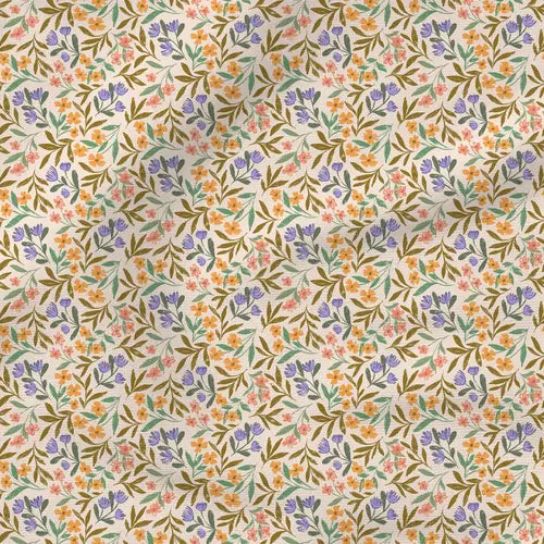 Spring Meadow - Spring Flowers - Fabric by the yard starting at