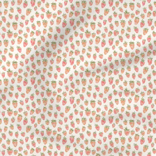 Tiny Blooms : Strawberries - Fabric by the yard starting at