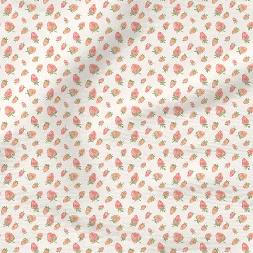 Tiny Blooms : Strawberries (tossed) - Fabric by the yard starting at