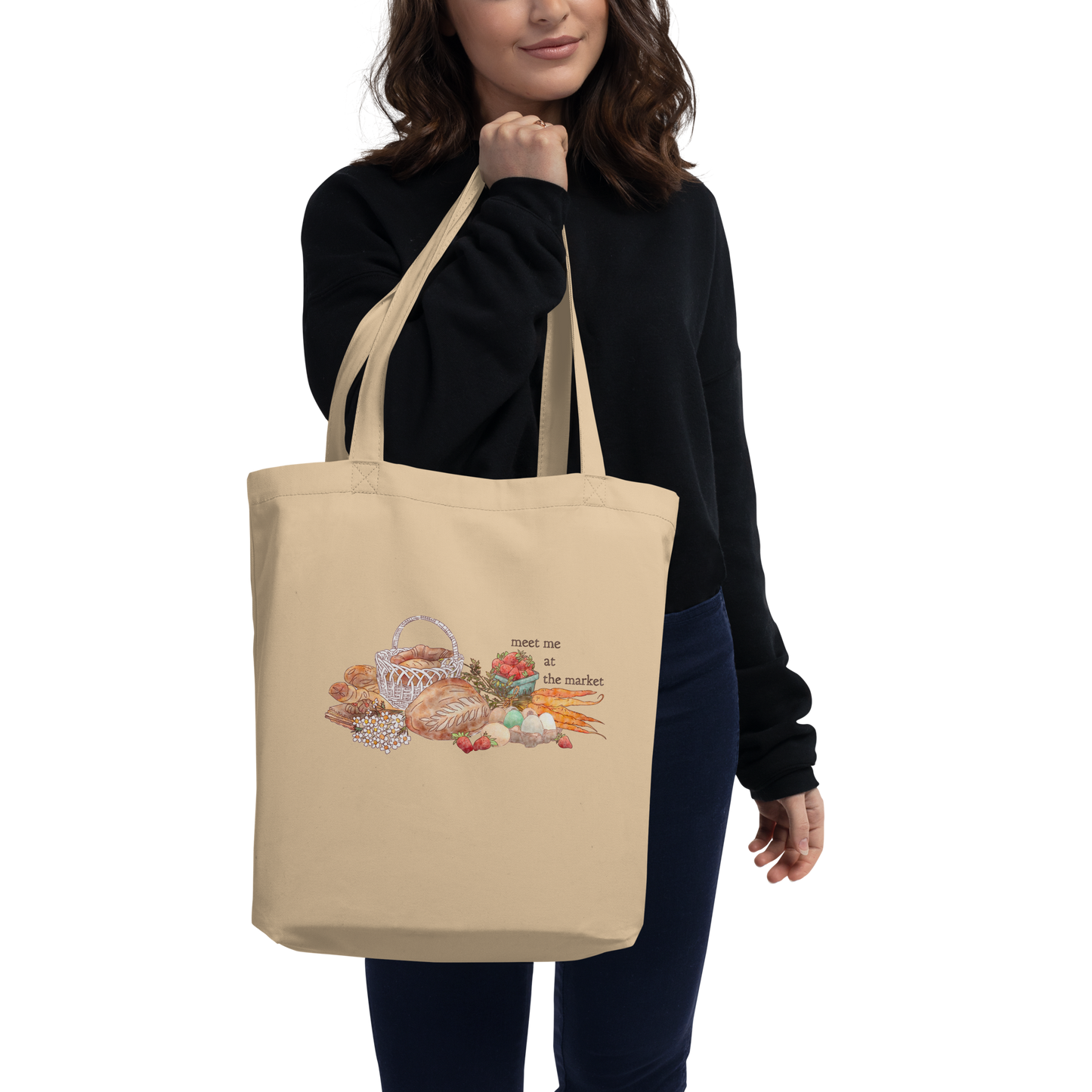 Meet me at the Market : Medium Eco Tote Bag