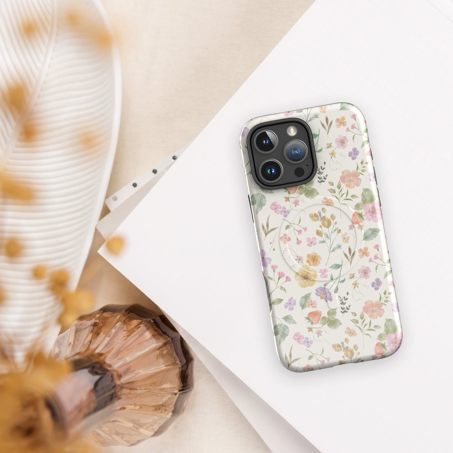Tiny Blooms : Strawberry Garden : MagSafe® Tough Case for iPhone®