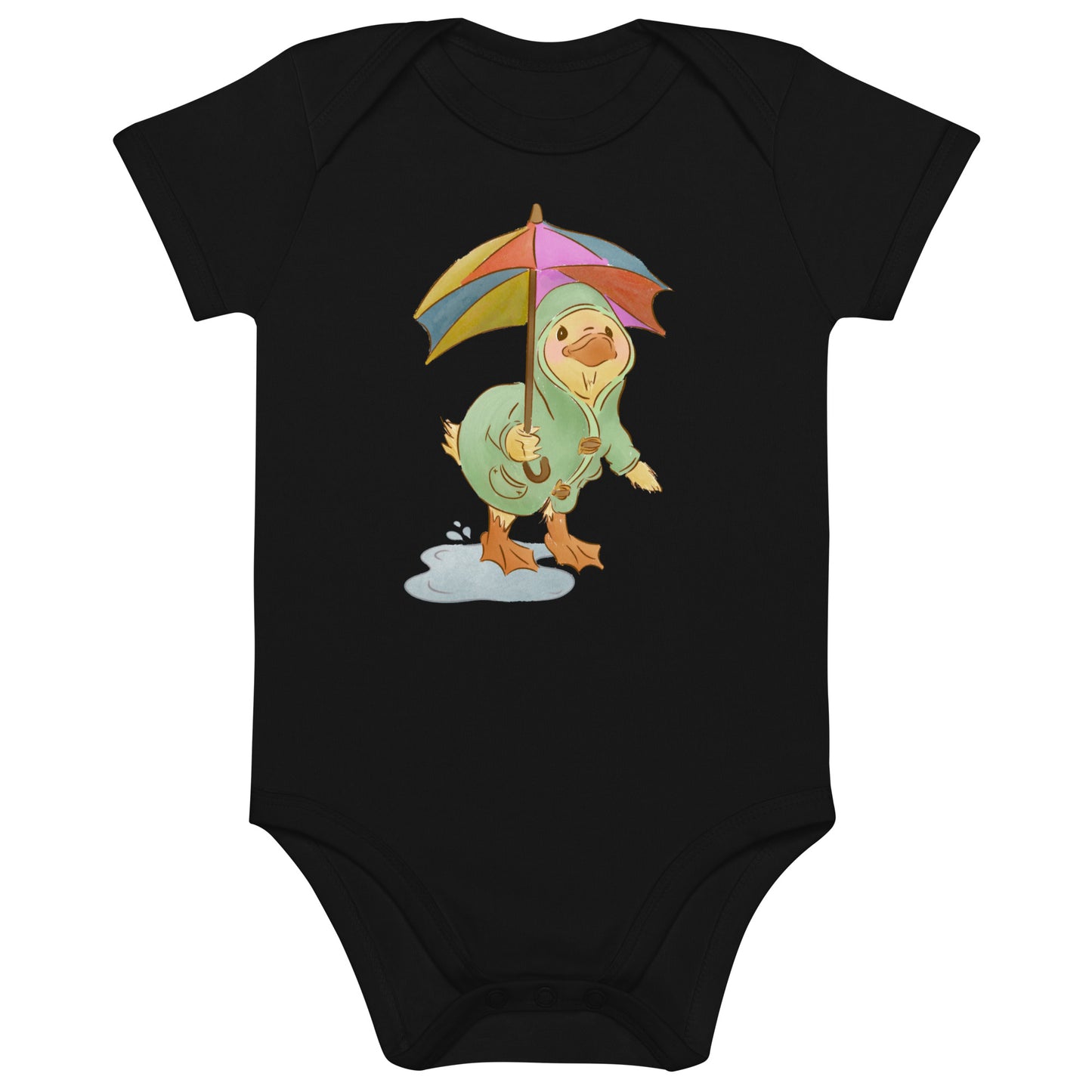 Mr. Puddle Duck : Rainbow : Organic Bodysuit