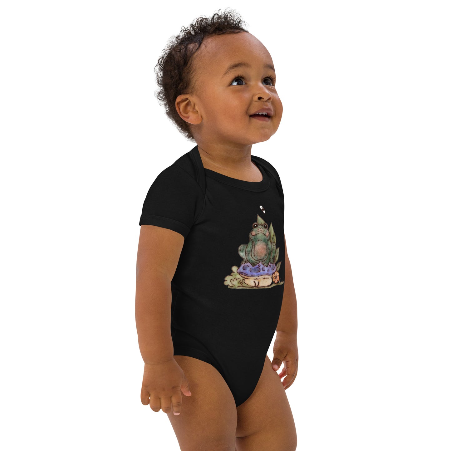 Mushroom Frog : Organic Bodysuit