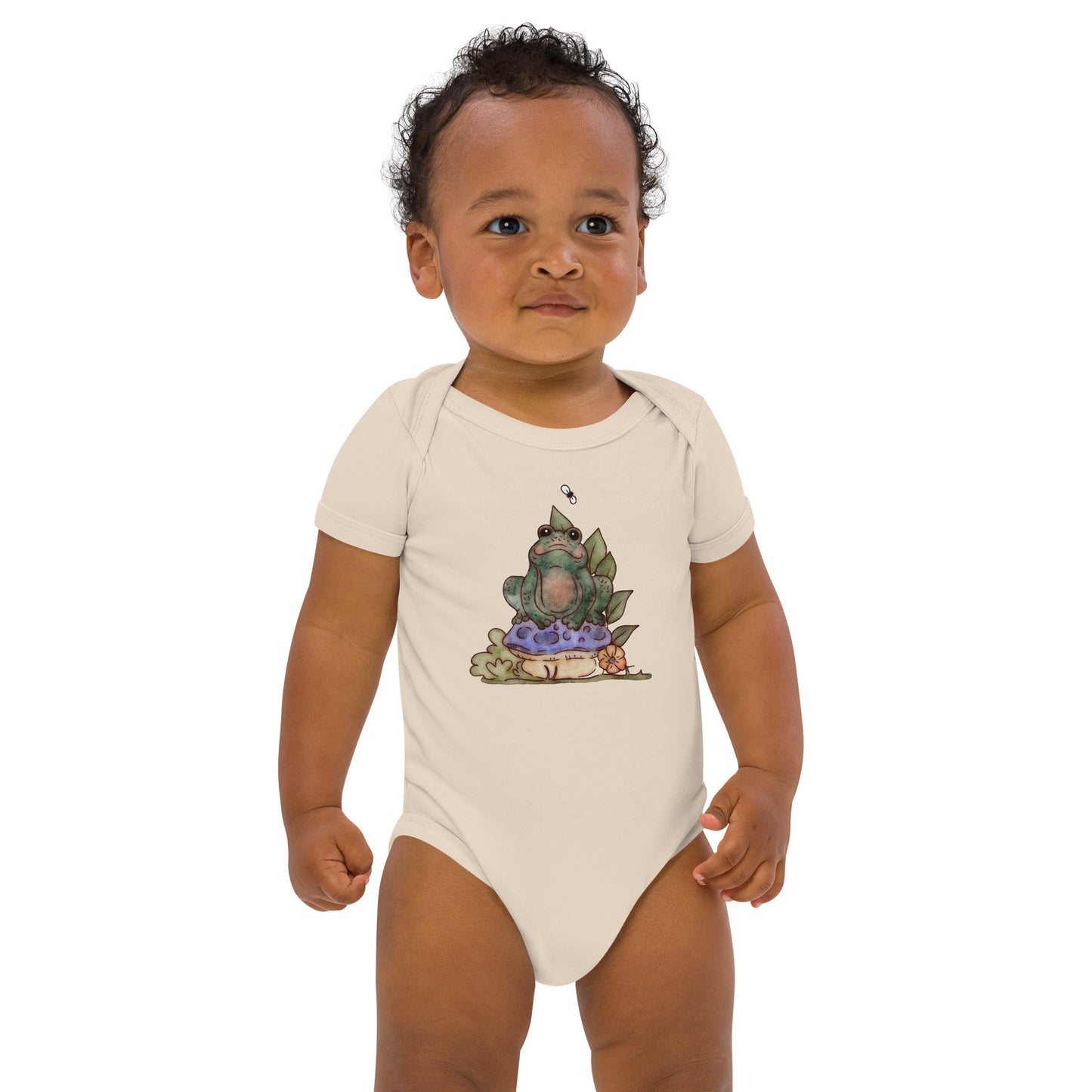 Mushroom Frog : Organic Bodysuit