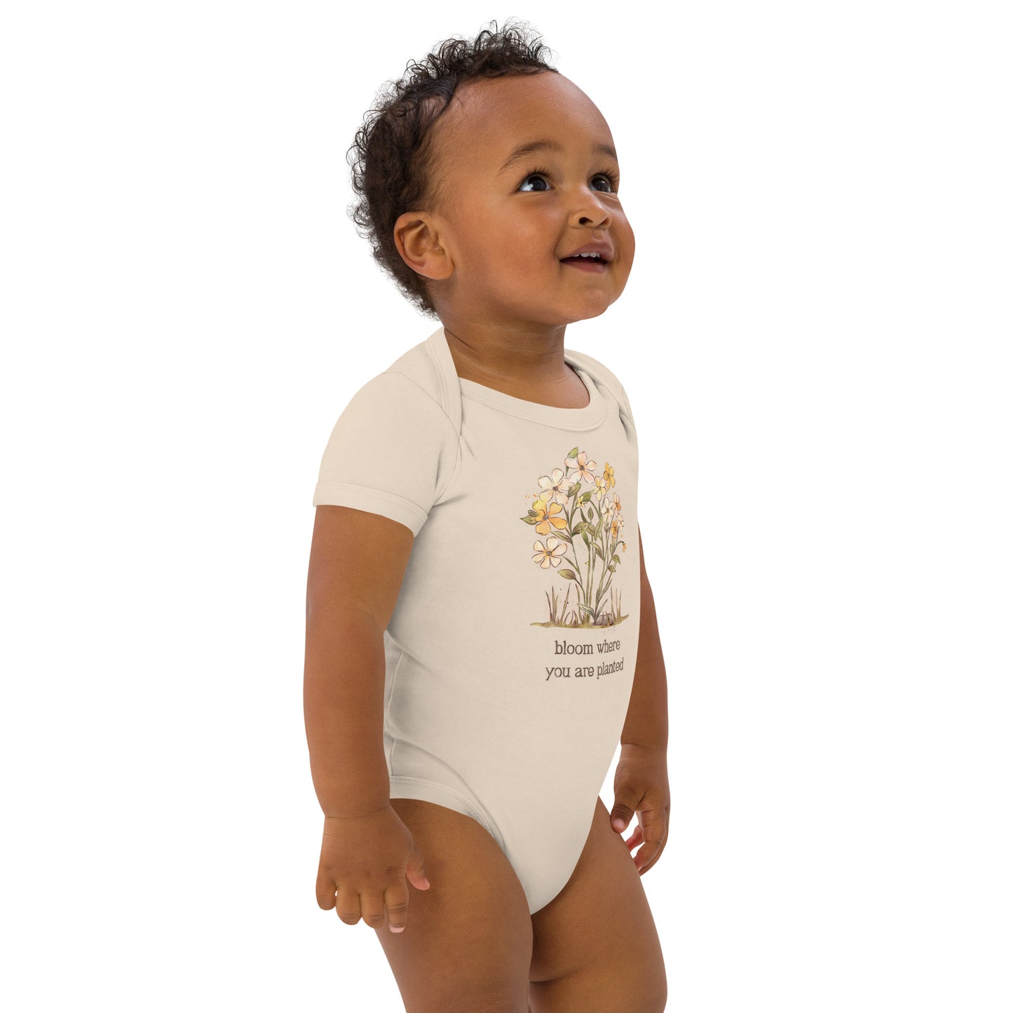 Bloom Where you are Planted : Organic Bodysuit