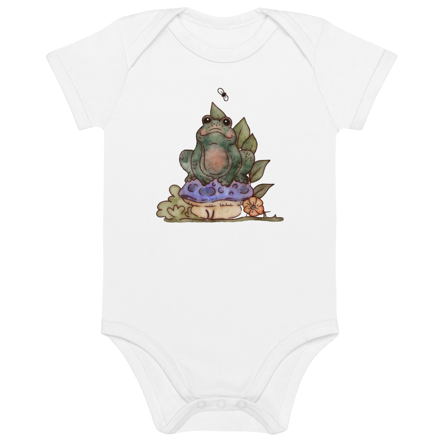Mushroom Frog : Organic Bodysuit