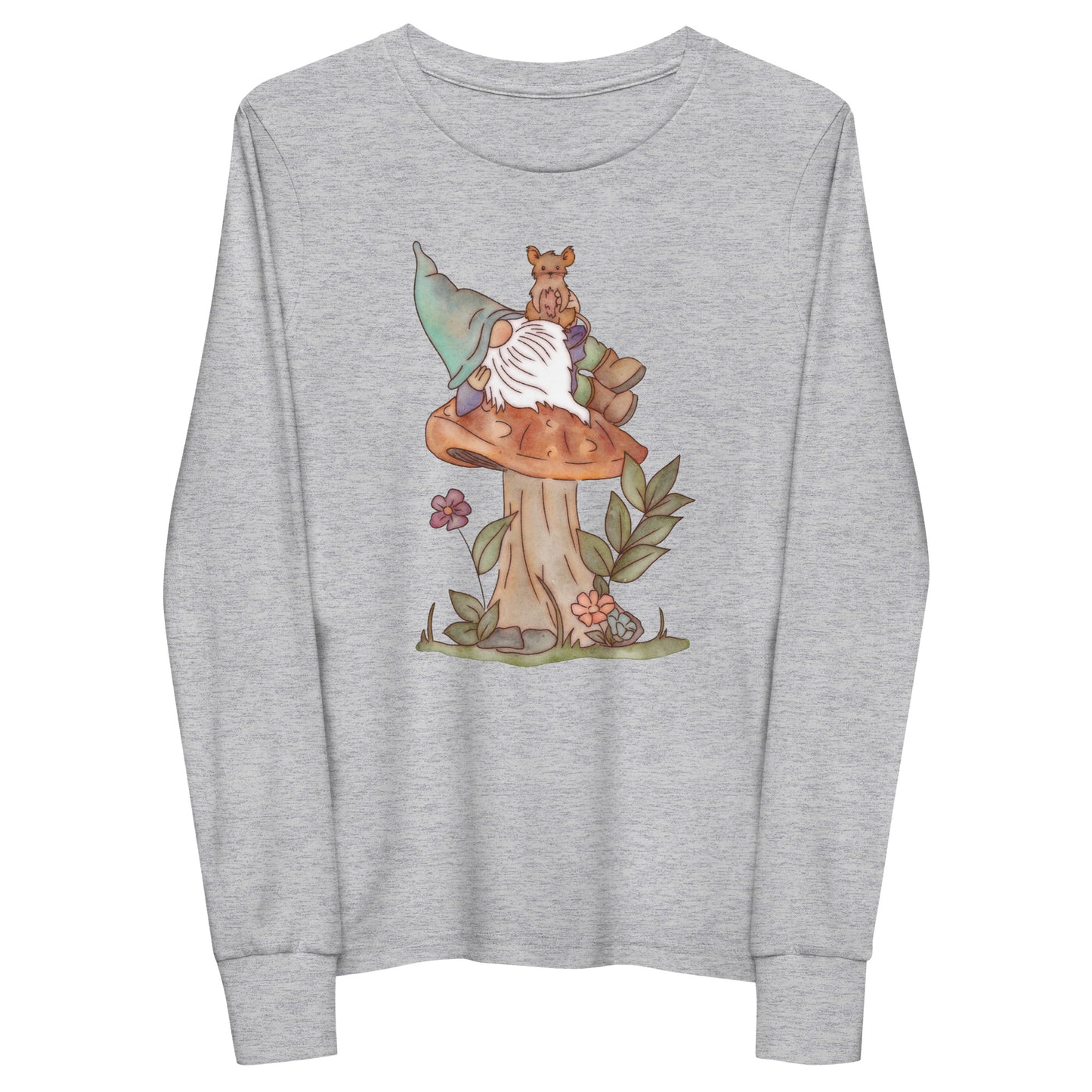 Mushroom Mouse Gnome : Kids Long Sleeve Tee