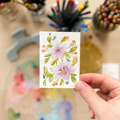 Lavender Garden – Original ACEO Painting (Batch 011 #10)