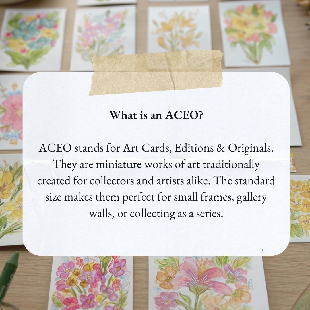 Petal Drift – Original ACEO Painting (Batch 012 #3)