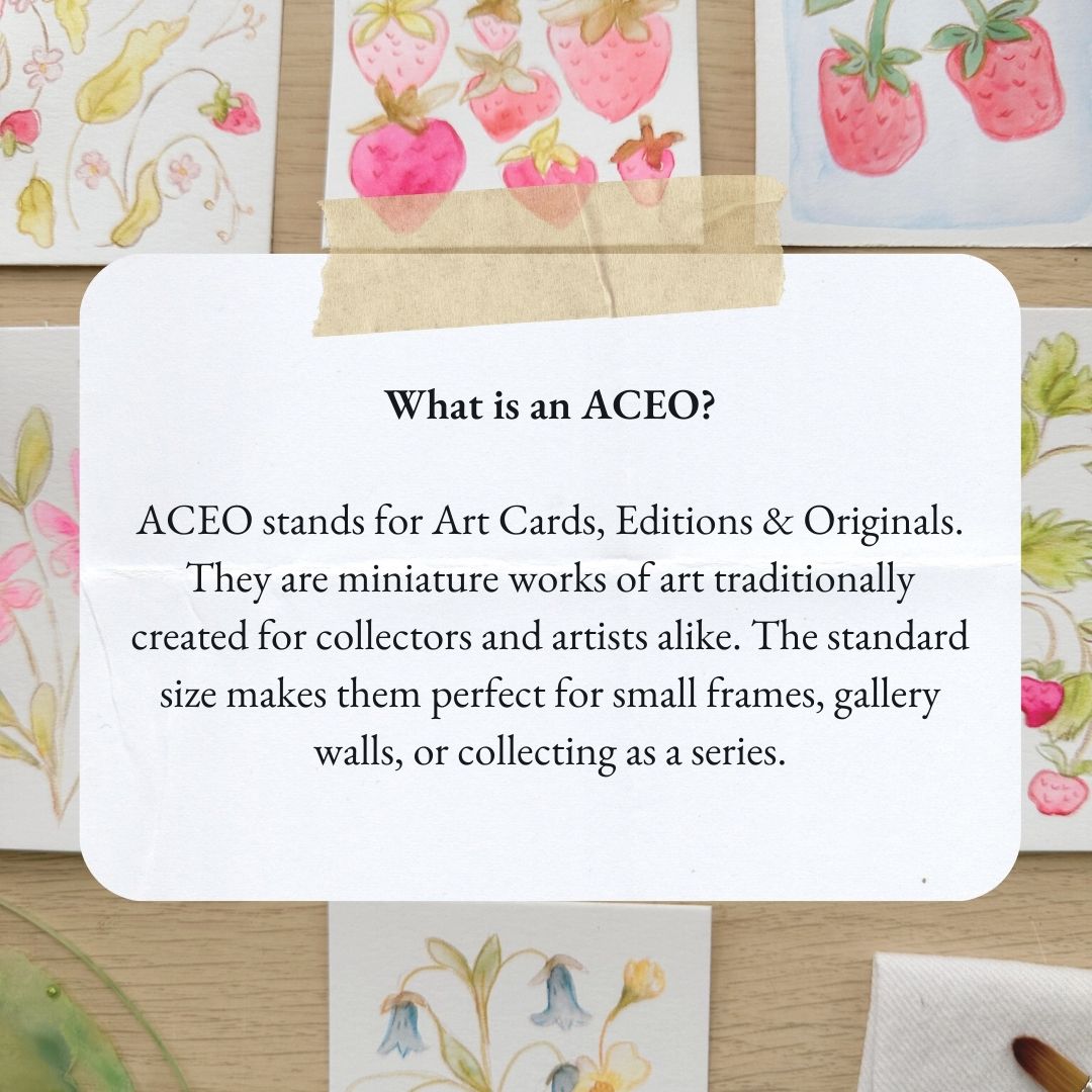Cottage Blooms – Original ACEO Painting (Batch 008 #4)