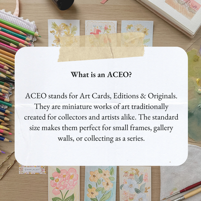 Quiet Garden Corner – Original ACEO Painting (Batch 009 #8)