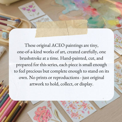 Soft Stem Study– Original ACEO Painting (Batch 003 #4)