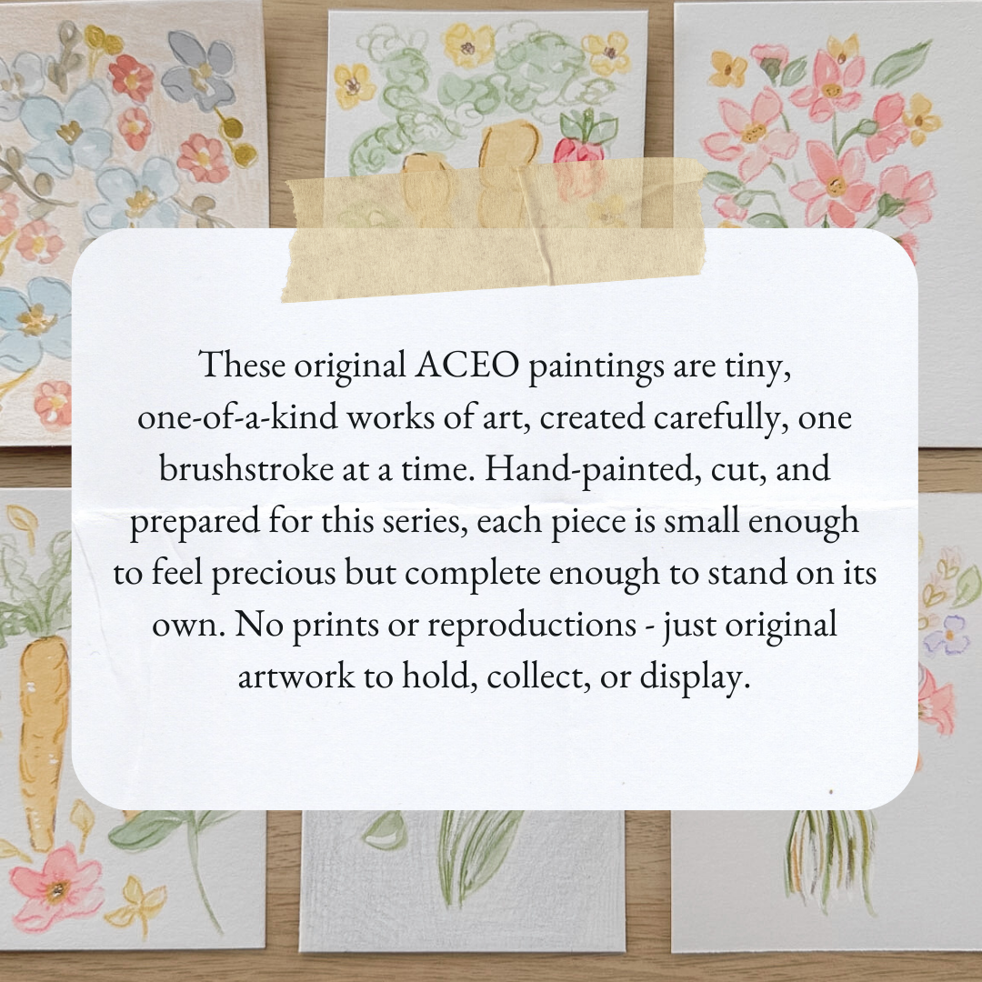 Quiet Garden Corner – Original ACEO Painting (Batch 009 #8)