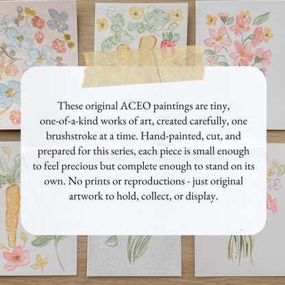 Quiet Garden Corner – Original ACEO Painting (Batch 009 #8)