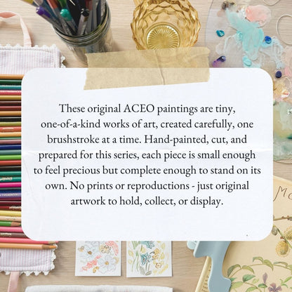 Sun Warmed Petals – Original ACEO Painting (Batch 010 #3)