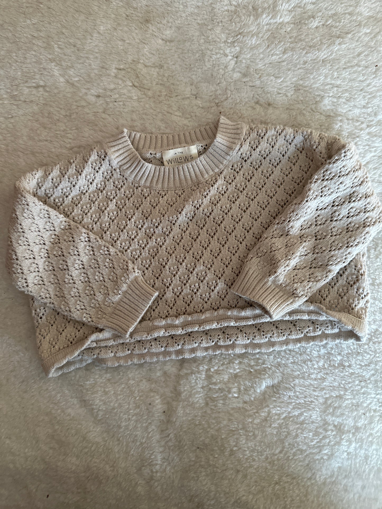 Crop sweater (beige) - 6-12 - Closet Sale 029