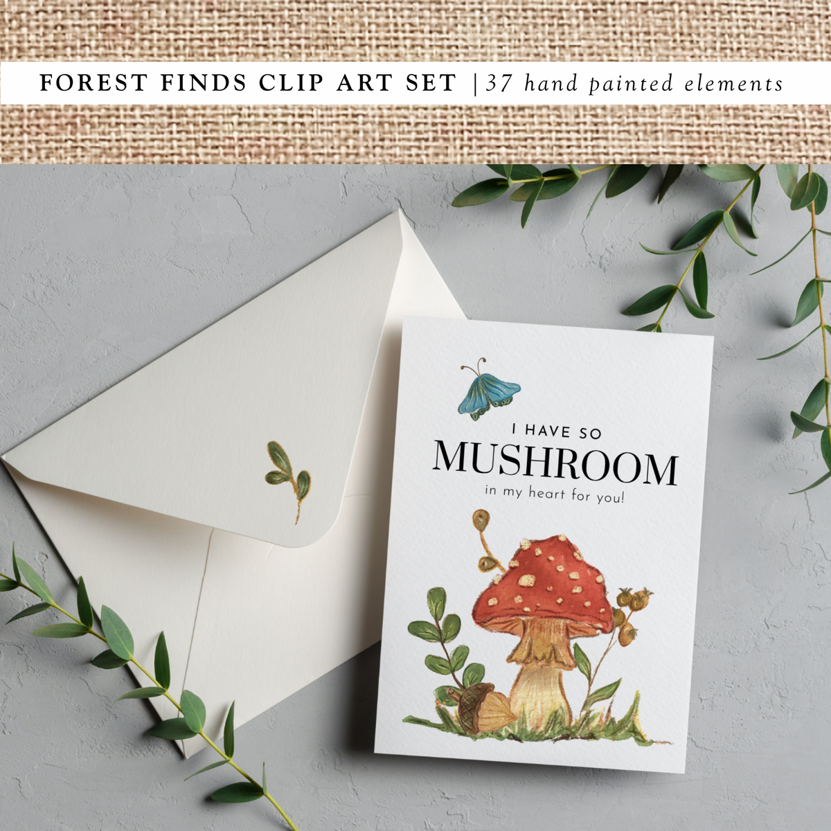 Hand-Painted Forest Finds Clip Art | Sweet As April