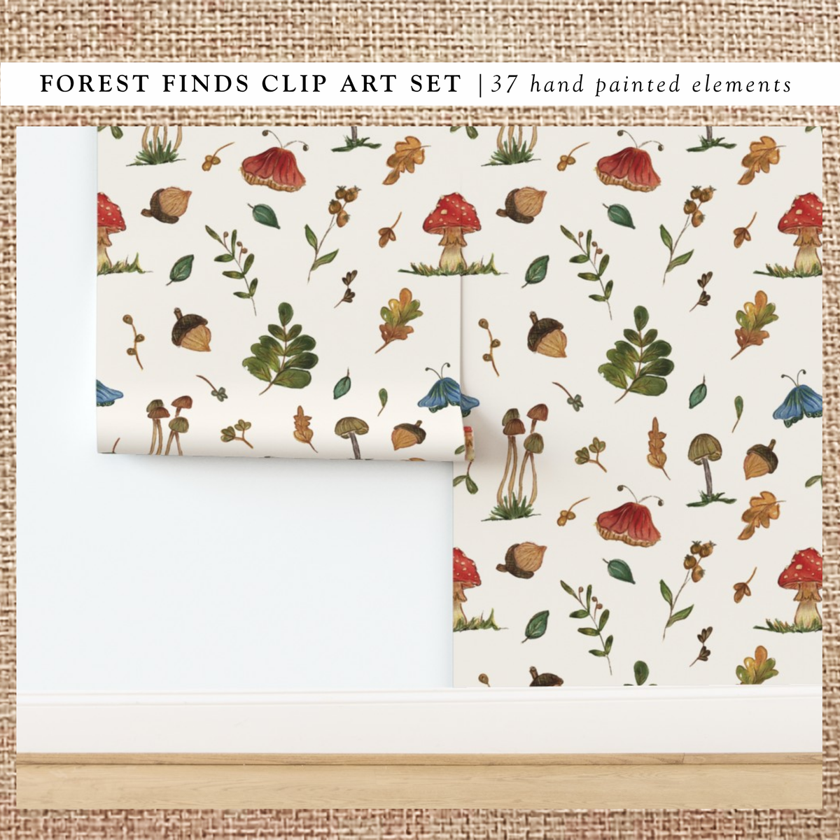Hand-Painted Forest Finds Clip Art | Sweet As April