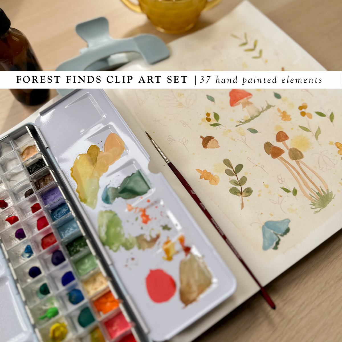 Hand-Painted Forest Finds Clip Art | Sweet As April