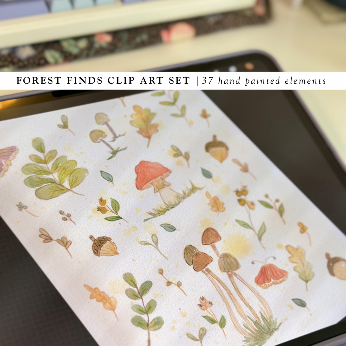 Hand-Painted Forest Finds Clip Art | Sweet As April