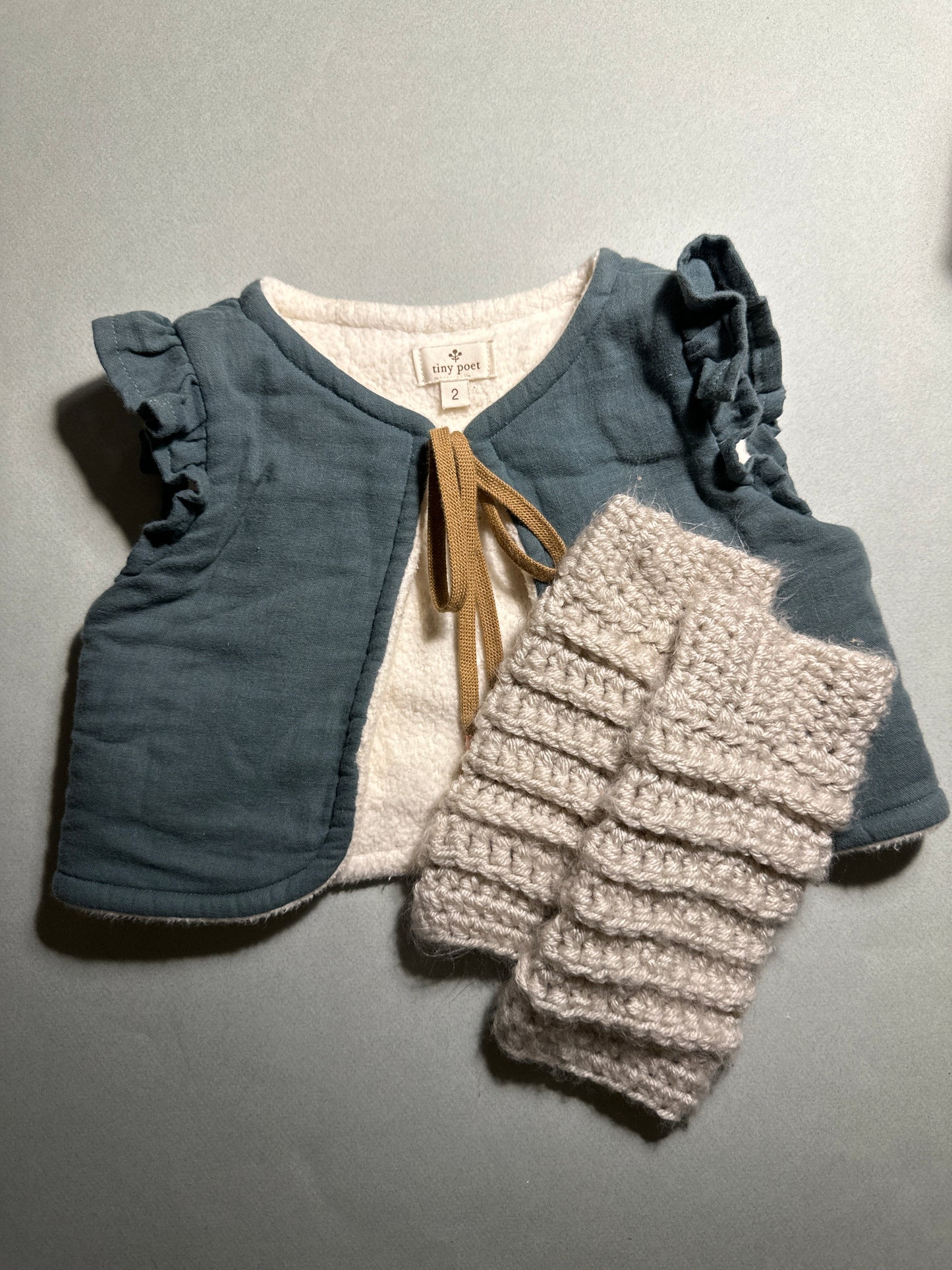 Tiny Poet Vest & legwarmers  - 2t - Closet Sale 067