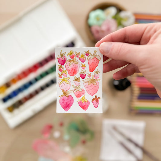 A Gathering of Summer – Original ACEO Painting (Batch 008 #2)