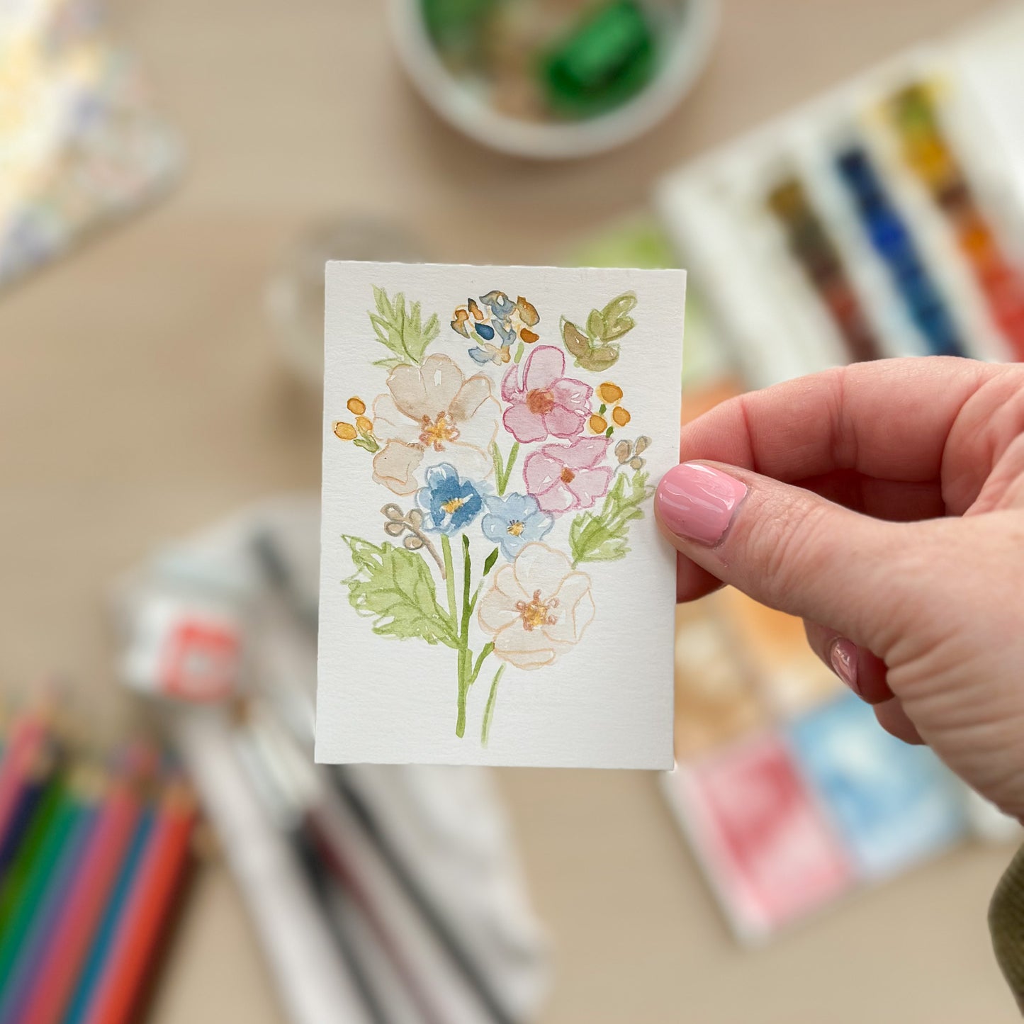 After the Cutting – Original ACEO Painting (Batch 005 #18)