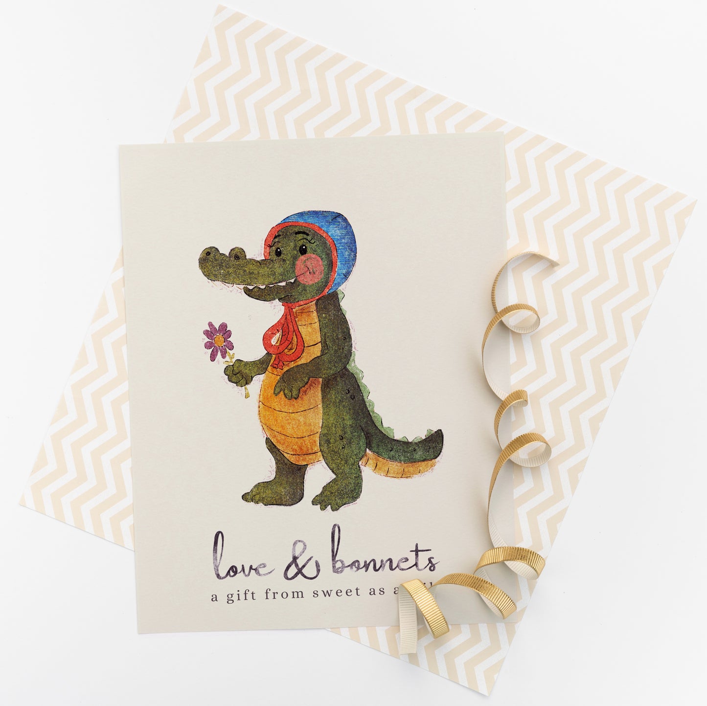 Love & Bonnets SAA Card : Alligator Friend Digital Download