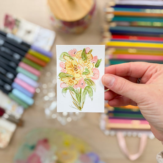 April Bunch – Original ACEO Painting (Batch 012 #17)