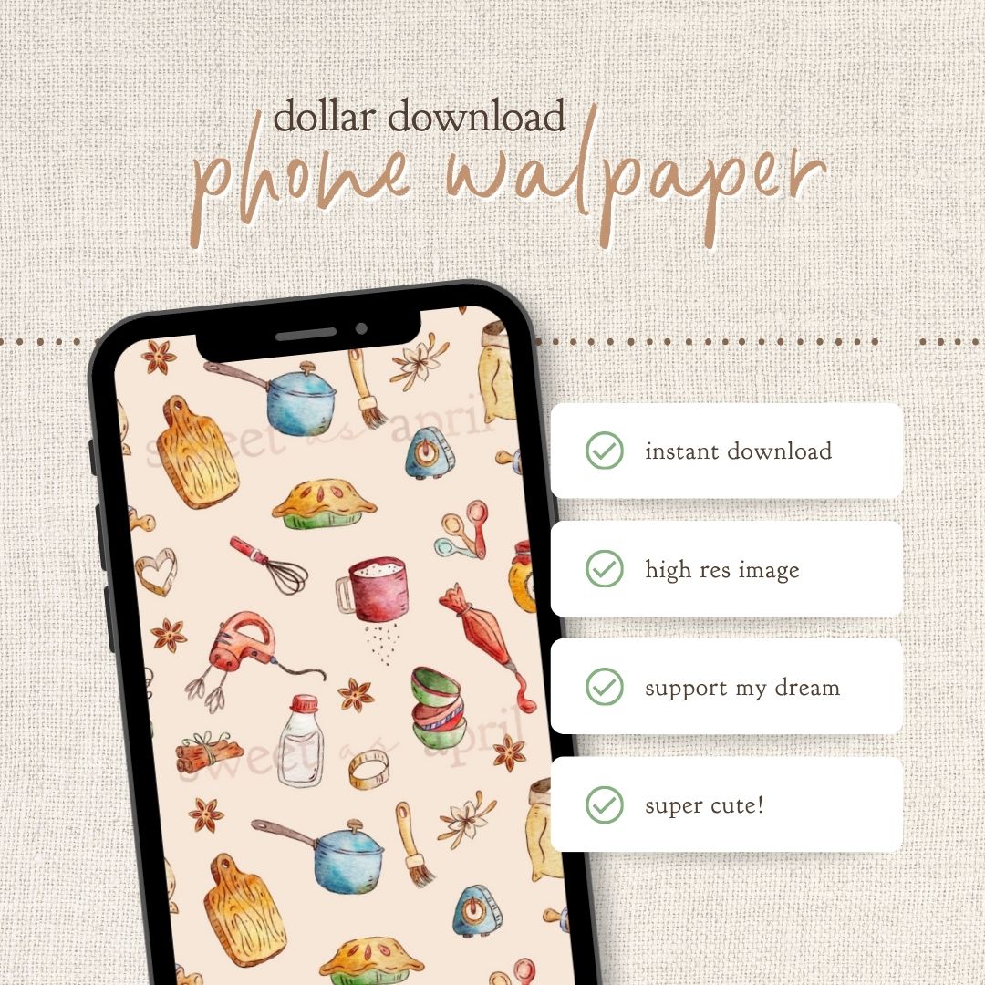 Instant Download : Phone Wallpaper : Baker