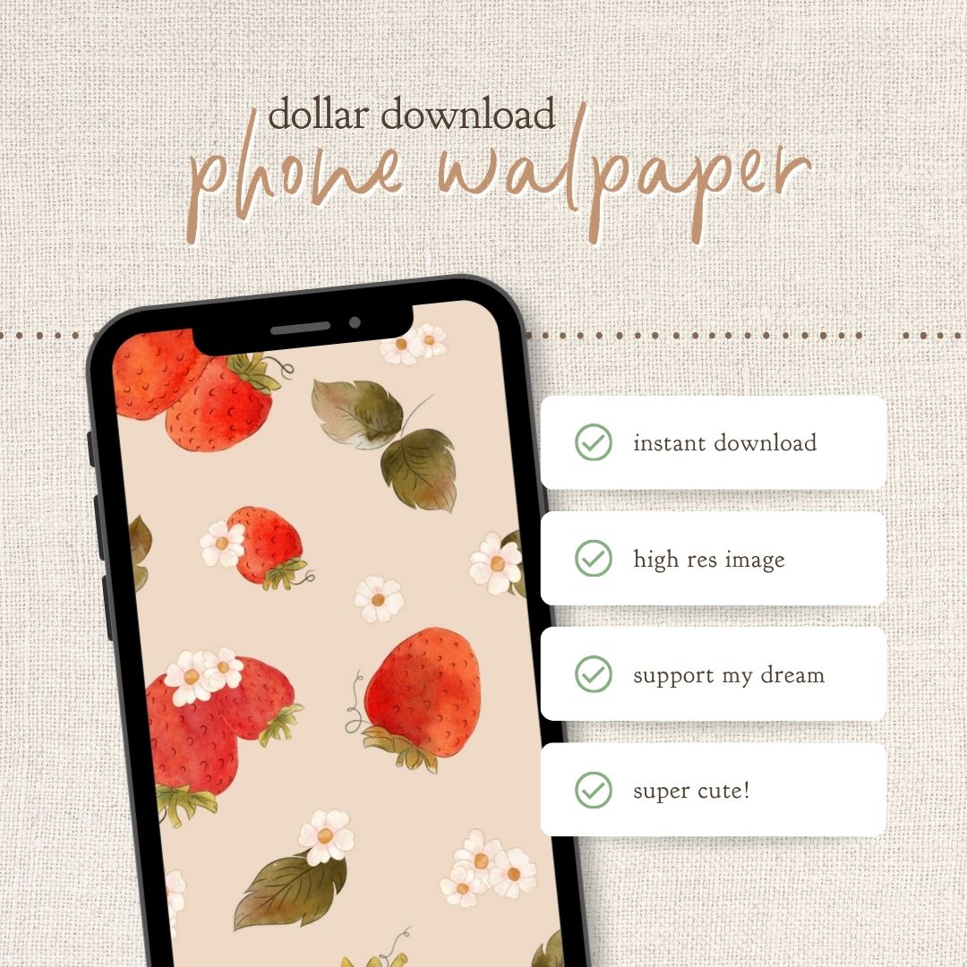Instant Download : Phone Wallpaper : Berry Garden