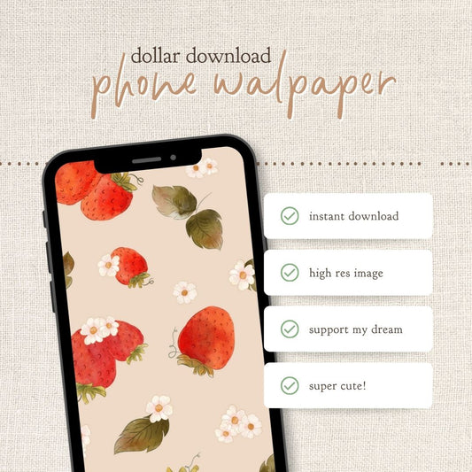 Instant Download : Phone Wallpaper : Berry Garden