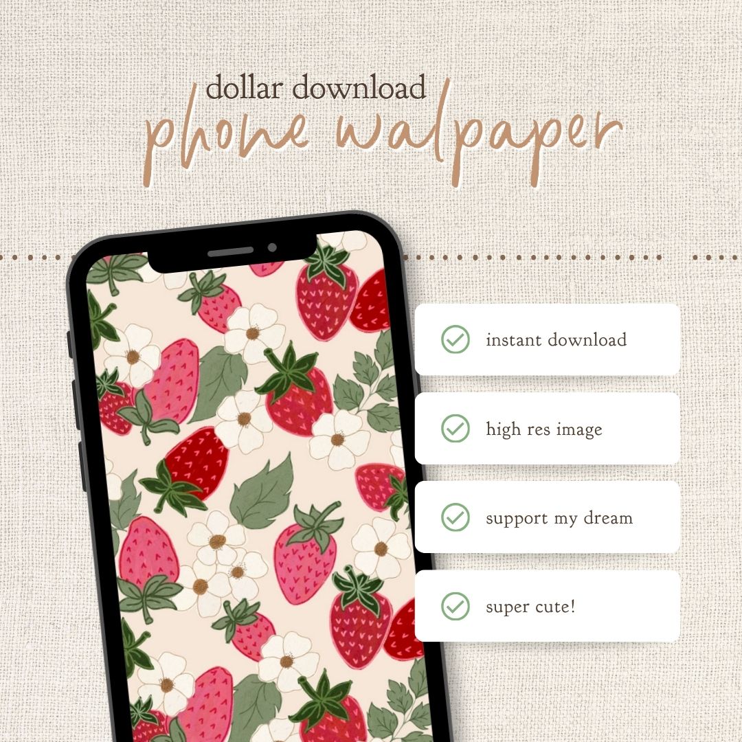 Instant Download : Phone Wallpaper : Berry Good