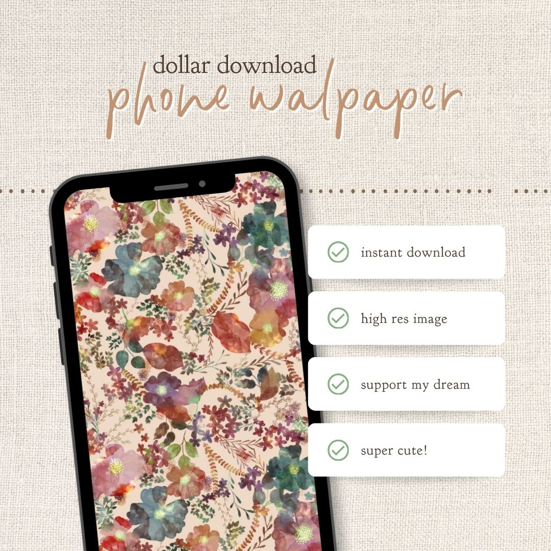 Instant Download : Phone Wallpaper : Bloom