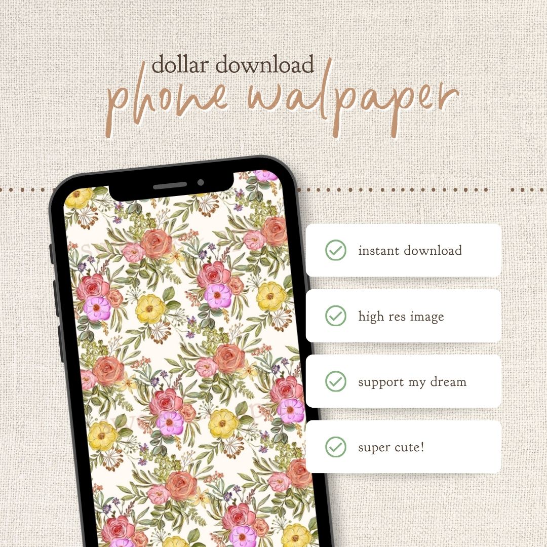 Instant Download : Phone Wallpaper : Bloom Garden