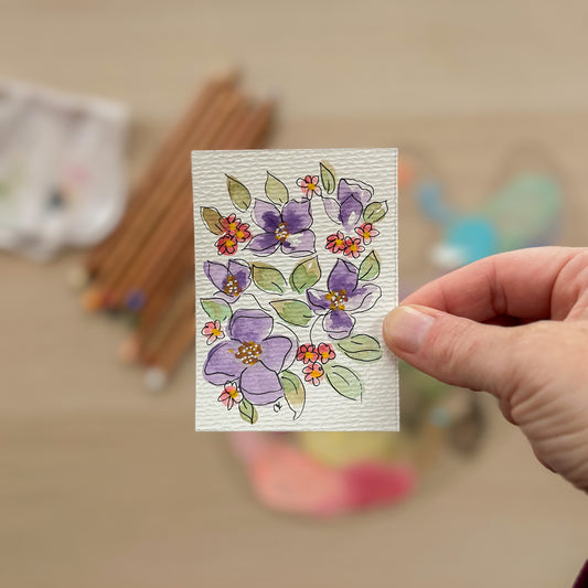 Bloom Study No. I – Original ACEO Painting (Batch 001 #9)