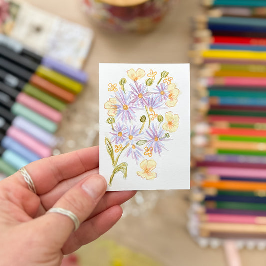 Bloom Tender – Original ACEO Painting (Batch 012 #5)