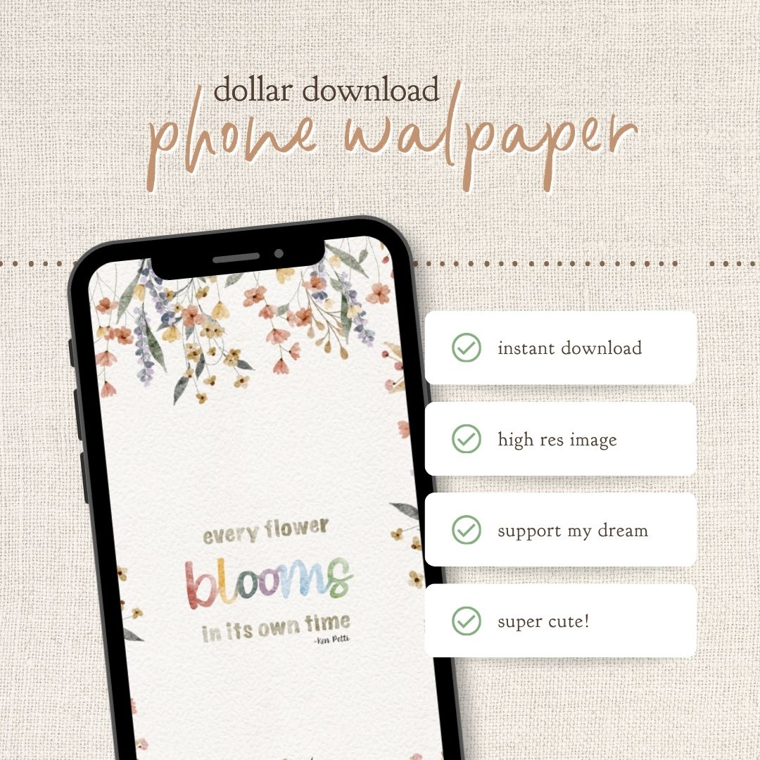 Instant Download : Phone Wallpaper : Bloom Time