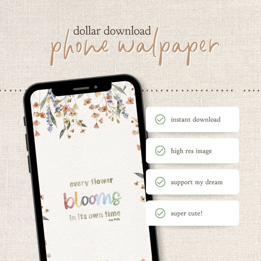Instant Download : Phone Wallpaper : Bloom Time